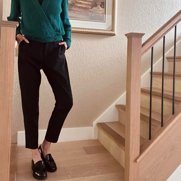 HOPE Stockholm High-waisted Black Pleated wool trouser dress Pants - Picture 5 of 8